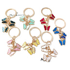 Cross-border new butterfly keychain European and American pendant key accessories schoolbag pendant decoration accessories wholesale