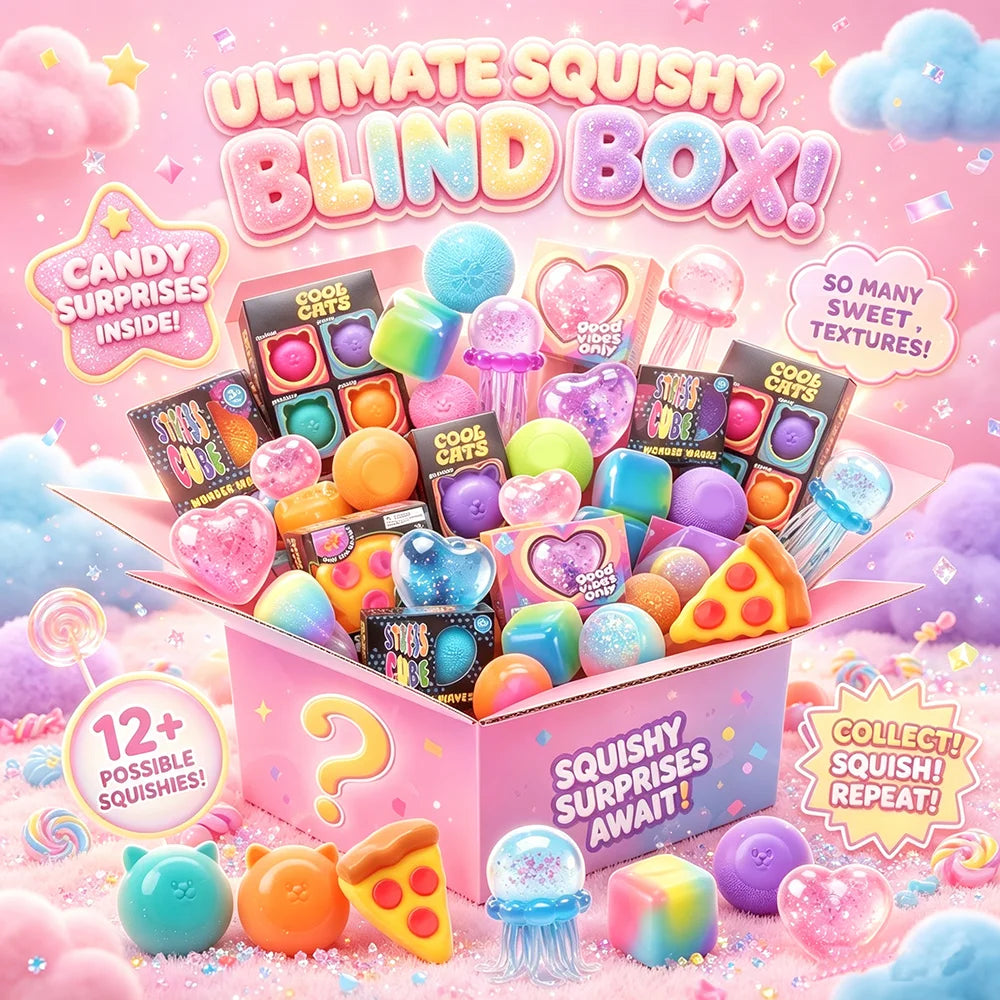 1000+Pieces/Kinds Assorted Squishy Figures Blind Box Surprise Toys Slow Rising Soft Fidget Squeeze Stress Relief Toy Random 1pcs