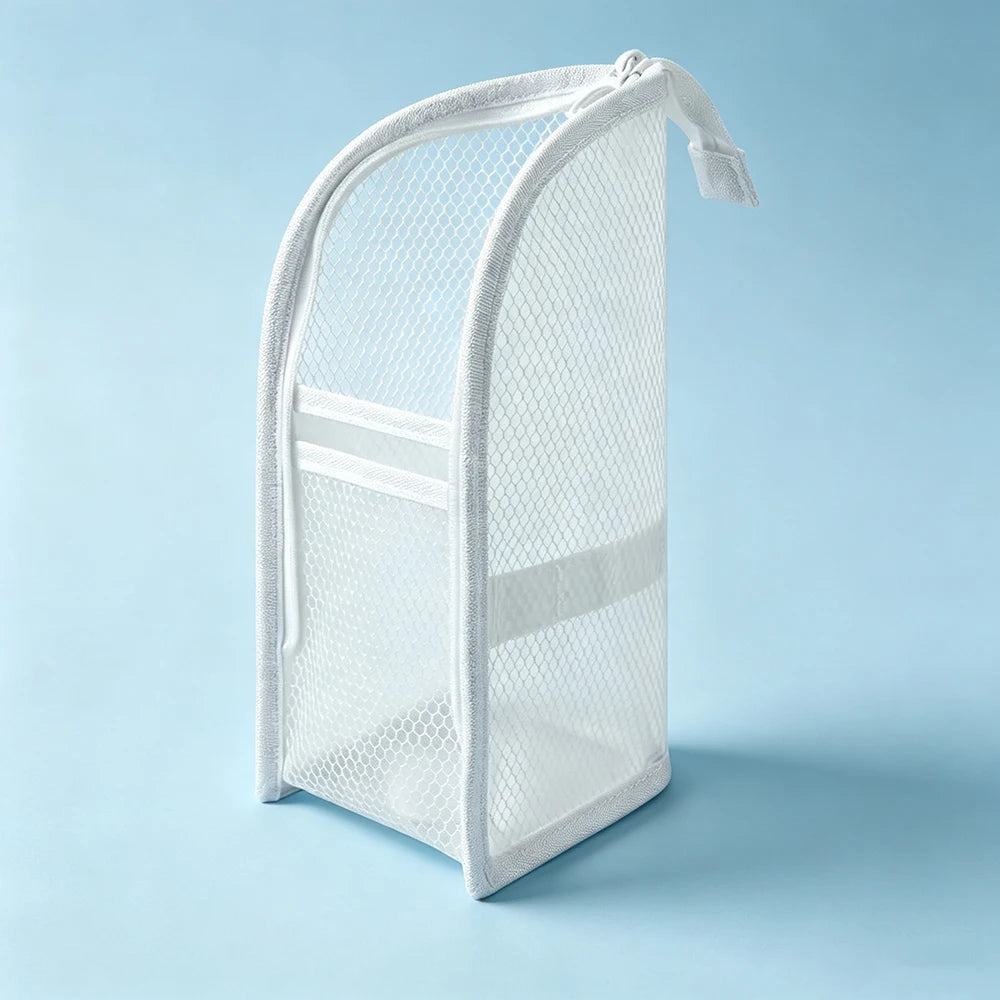 Standing Mesh Toiletry Bag Portable EVA Waterproof Travel Foldable Toothbrush Cosmetic Organizer Women Bathroom Storage Pouch