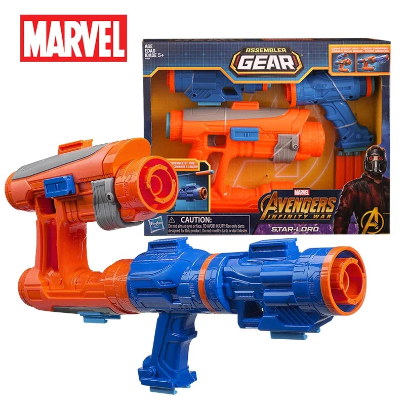 Hasbro Marvel AVENGERS3 Iron Man Spider-Man Captain America NERF Assembler Gear Dart Gun Infinity War End Game Launcher Toy