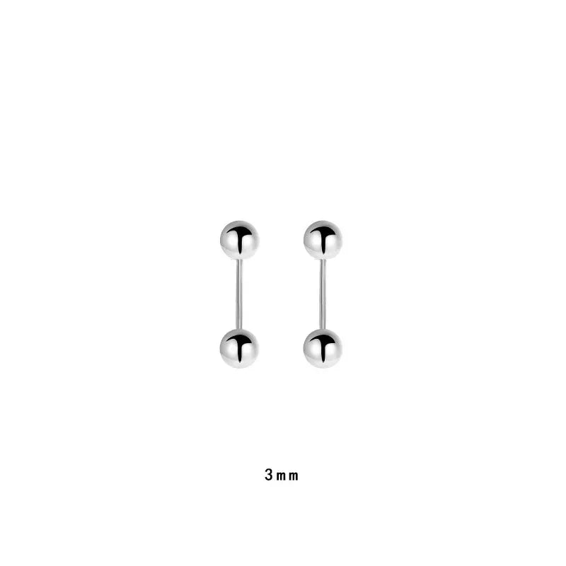 Korean 925 Silver Needle Tragus Piercing Helix Studs Earrings for Women 2Pcs Butterfly Heart Trendy Ear Piercing Body Jewelry