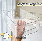 Acrylic Transparent Desktop Organizer Box Cosmetics Plastic Dormitory Household Facial Mask Skin Refrigerated