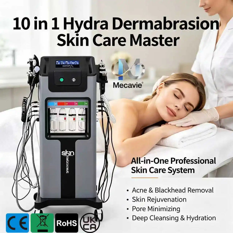 10 in 1 Hydra Dermabrasion Skin Care Master All In One Professional Water Oxygen Facial Machine Deep Cleansing Blackhead Removal