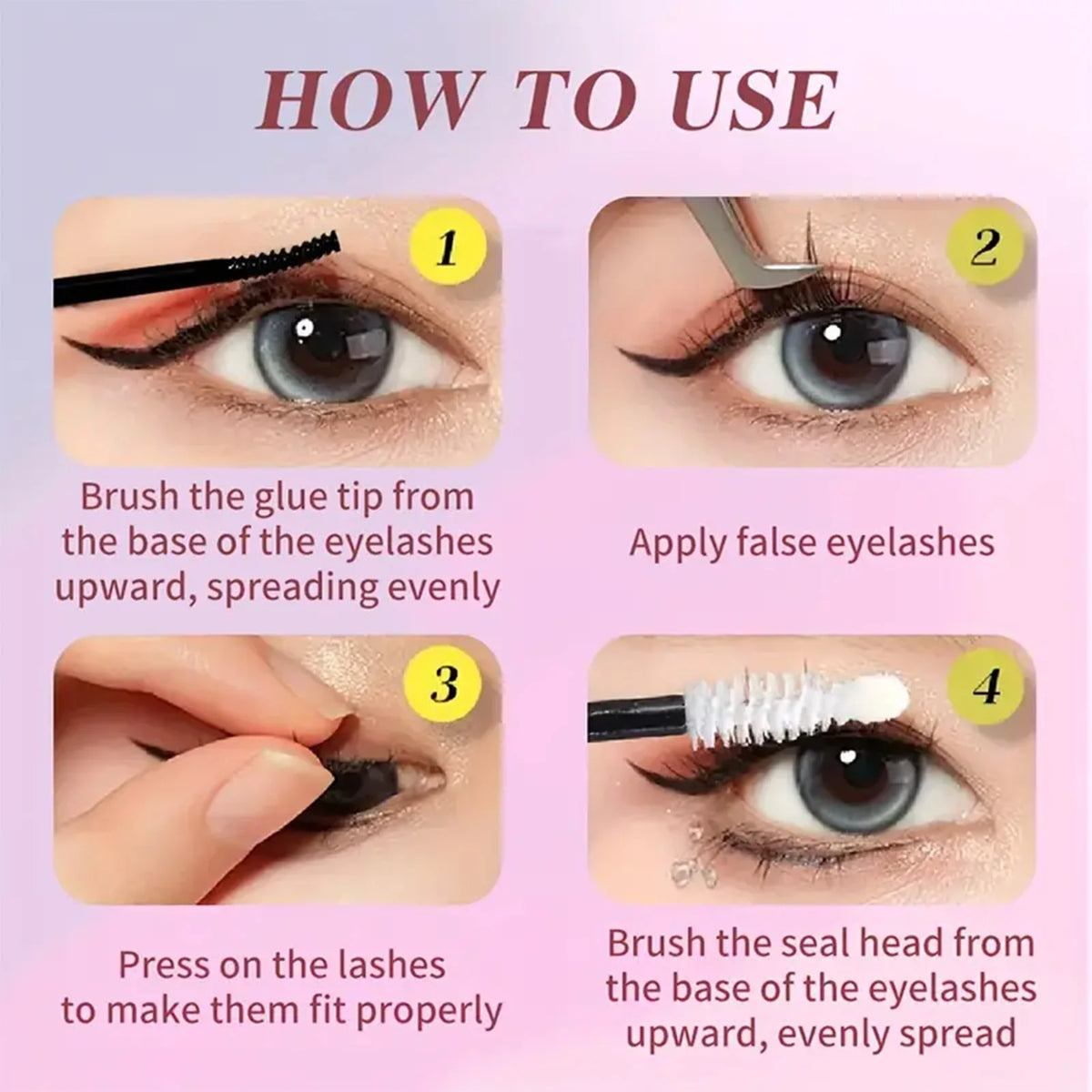 Lash Glue And Seal 10ml Individual Lashes Glue And Seal Super Strong Hold Lash Extension And Lash Glue Remover 5ml Tweezers Kit
