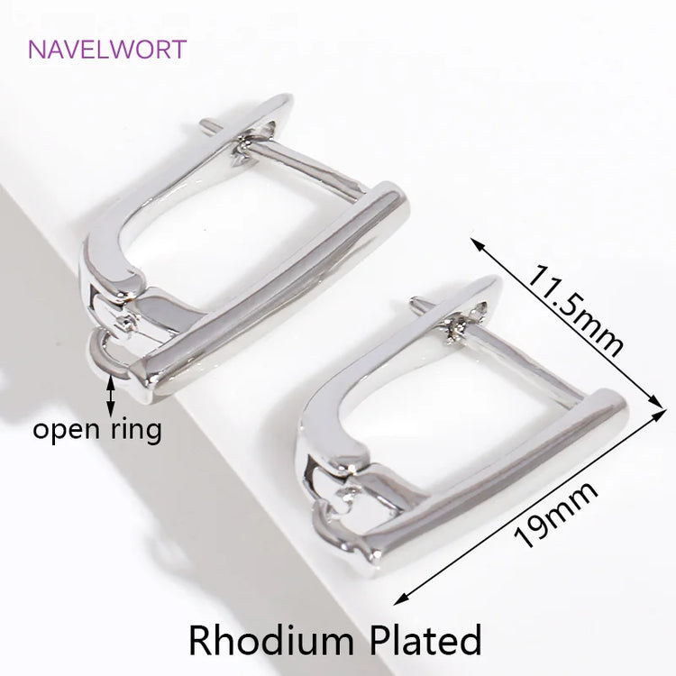DIY Earring Making Accessories 18K Gold Plated Smooth Earring Hook Clasps Brass Metal Earwires Hooks,Jewelry Making Supplies
