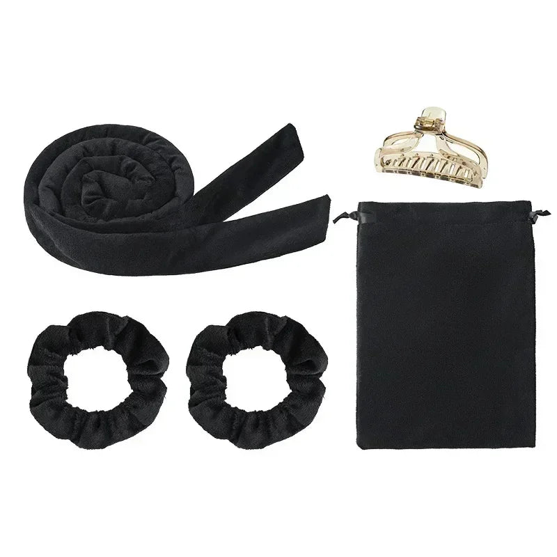 Heatless Curling Rod Headband No Heat Hair Curlers Ribbon Lazy Hair Rollers Silk Curls Sleeping Soft Headband Hair Styling Tools