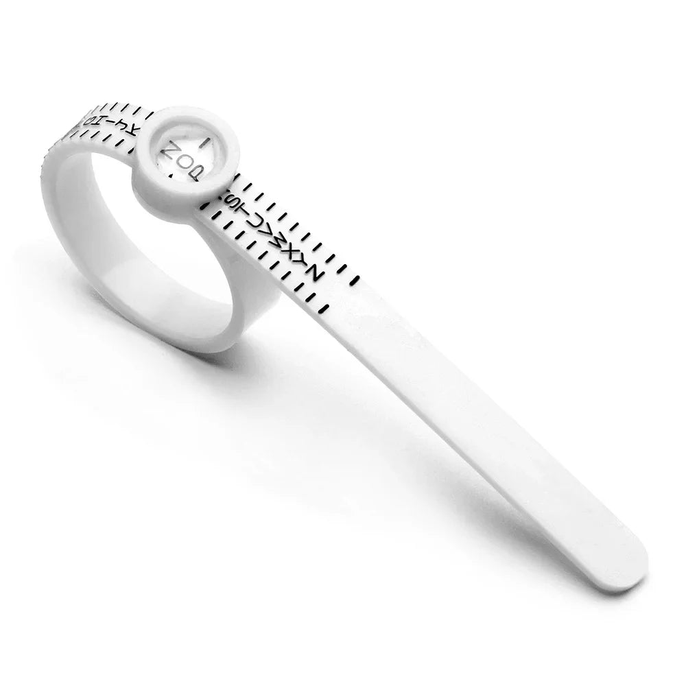 US/UK/EU/HK Size Ring Ruler Ring Measuring Tape Ring Measuring Tool Annular Coil Finger Size Filter with Magnifying Glass