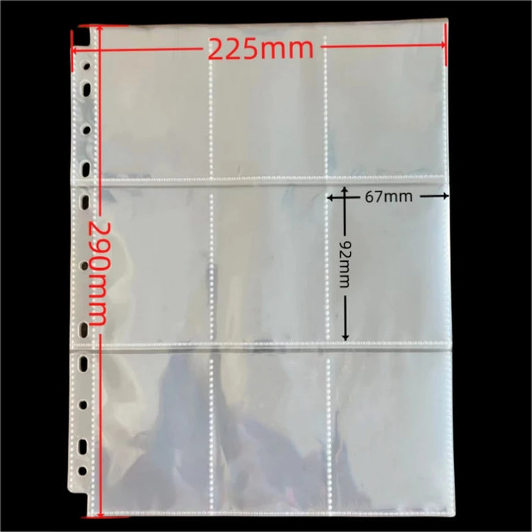A4 Size 9 Pocket Trading Gaming Card Sleeves Double Side Storage Album Binder Pages Card Collection Holders Idol Photo Albums