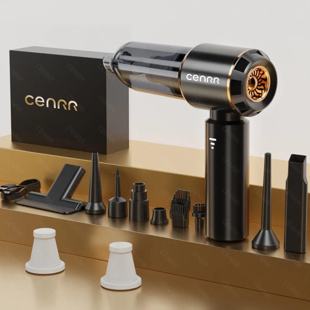 CENRR Mini Car Vacuum Cleaner Cordless Powerful Wireless Car Cleaner HandHeld Portable Vacuum Cleaner Cleaning Machine