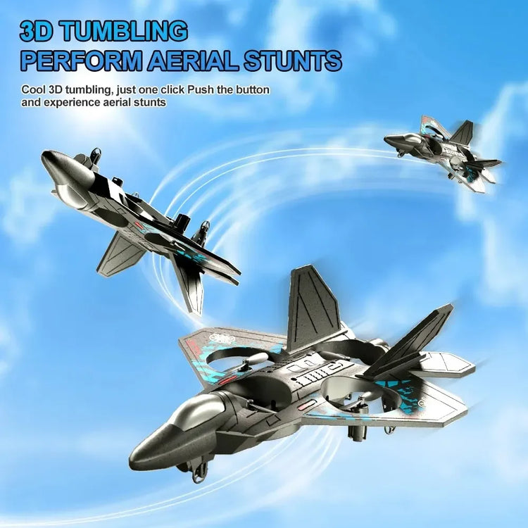 2.4G L0712 High - Performance RC Plane: Gravity - Sensing EPP Foam Fighter Glider Helicopter with Light, Ideal Gift for Boys