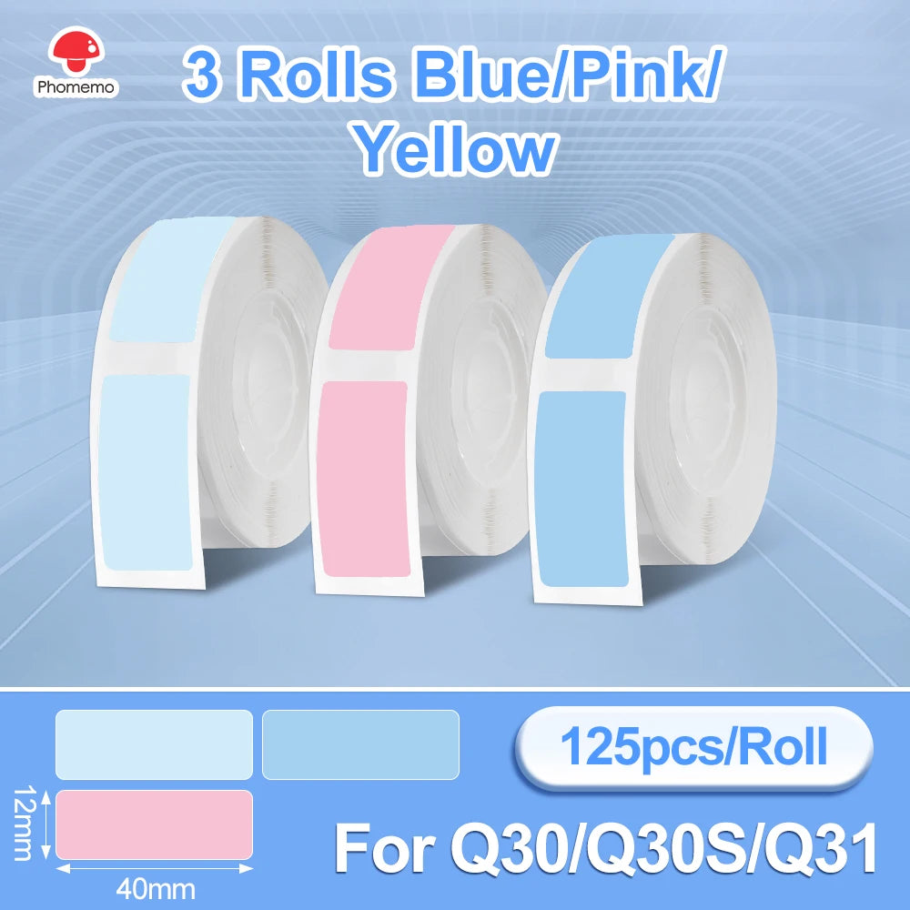 Phomemo Q30 Bluetooth Thermal Label Printer, Pocket Sticker Maker for Date/DIY Labels, iOS Android Wireless Printer, Multi-Paper