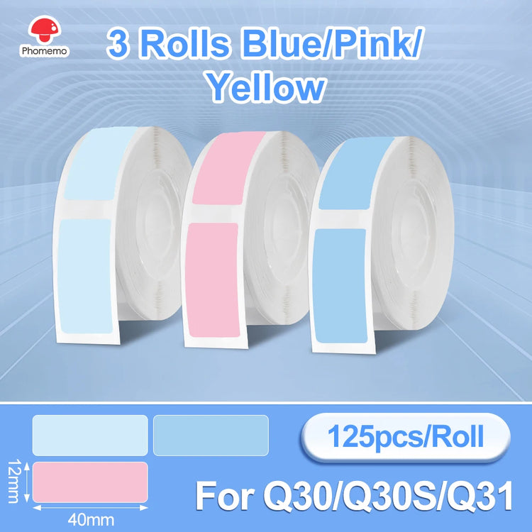Phomemo Q30 Bluetooth Thermal Label Printer, Pocket Sticker Maker for Date/DIY Labels, iOS Android Wireless Printer, Multi-Paper