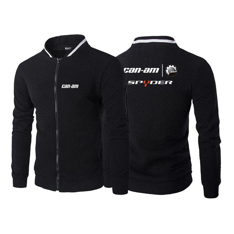 Can Am Team Motorcycles Printed New Men's Jacket High Quality Zip Stand Collar Street Windbreaker Coat Wear Thick Jacket