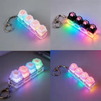 NEW LED Keyboard Keychain Fidget Toys Crystal Clicker Sensory Toy for Stress Relief Keyboard Keychain Fidget Toy for Adults Kids