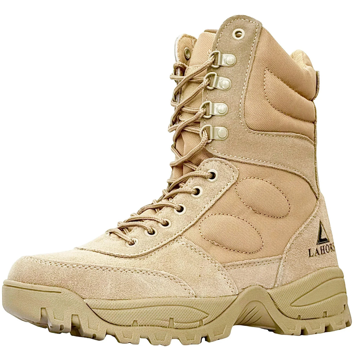 LAHORS® Brand Lightweight Cowhide Leather Tactical Boots Men's Desert Combat Outdoor Hiking Ankle Shoes Men