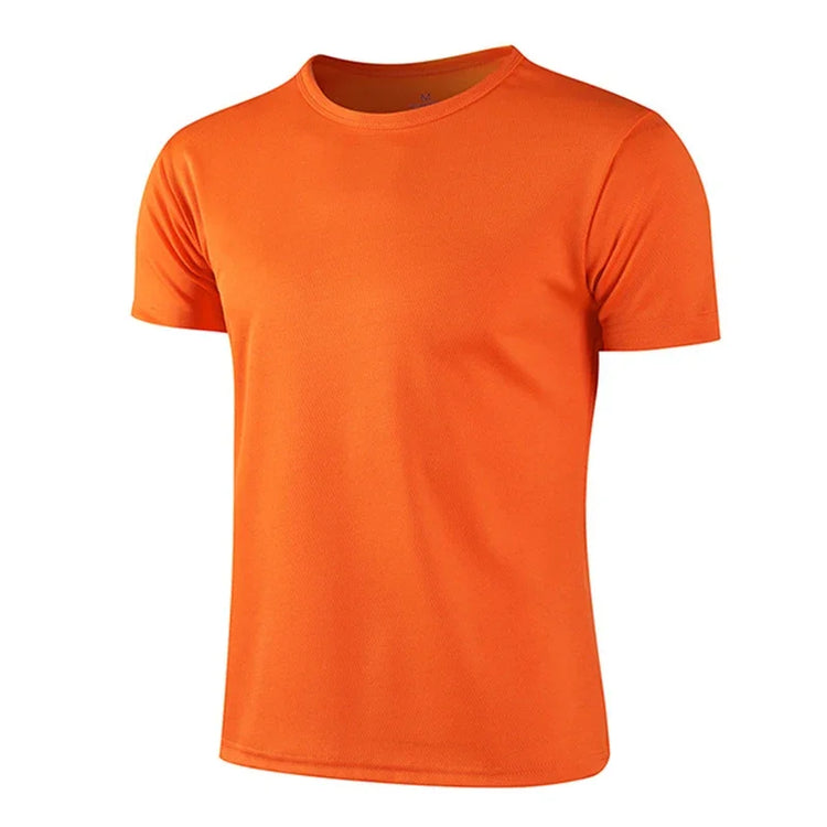 Summer Short Sleeve t Shirt For Men Casual White t-Shirts Top Man Breathable Gym Shirt Tees Quick Dry Soccer Jersey Man Clothes
