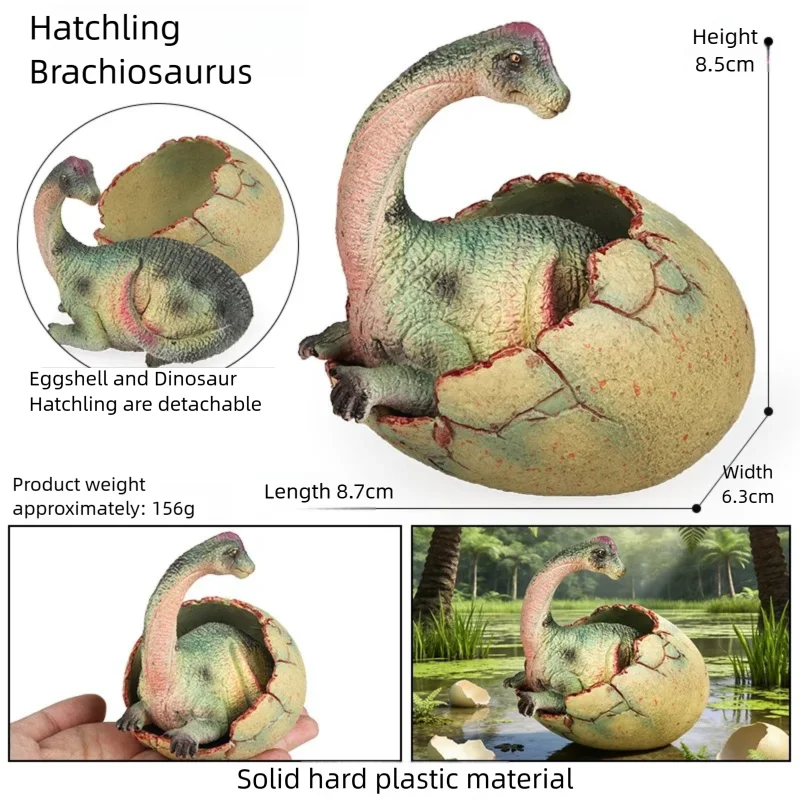 Realistic Hatching Dinosaur Egg Model T-Rex Spinosaurus Velociraptor Pterosaur Figurine Statue Home Decor Collection Ornaments