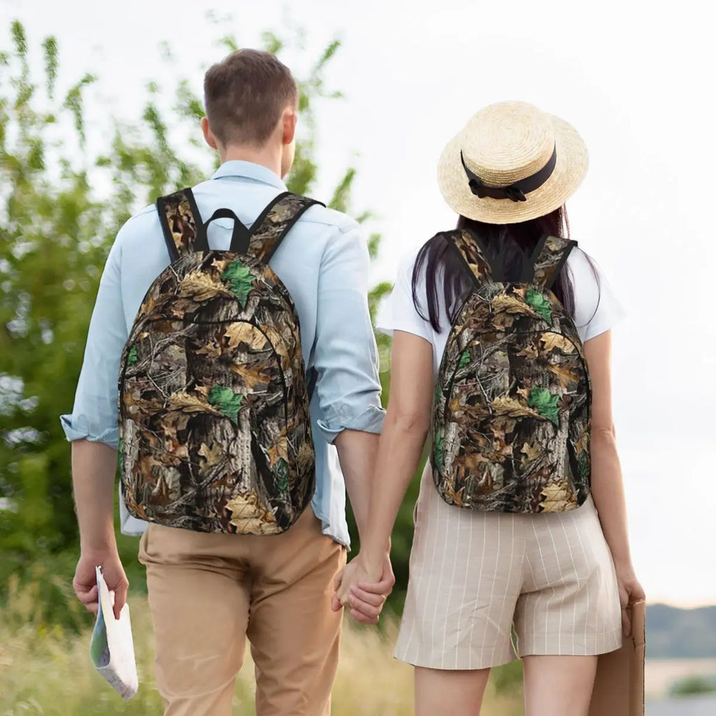 Real Tree Camouflage Backpack Daypack Large Capacity Kids BookBag School Bag Shoulder Bags for Men Women