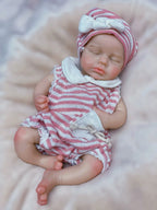 33cm Can Open Mouth Full Body Solid Silicone LouLou Reborn Girl and Boy Doll Soft Touch Handmade  Reborn Corpo De Silicone