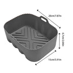 Silicone Air Fryer Liners Pot Square Airfryer Basket Plate Cooking Gadgets Reusable Non-stick Pizza Pan Oven Kitchen Accessories