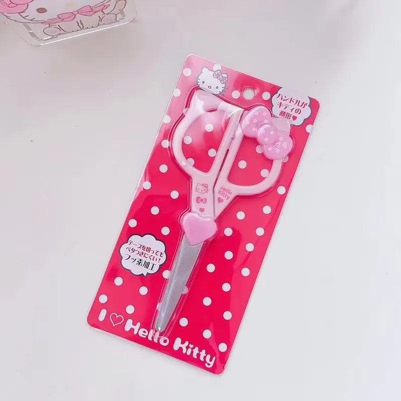 Kawaii Sanrio cartoon Peripheral Handmade Scissors, HelloKitty cartoon Creative Stationery Scissors, Suitable for Student Party