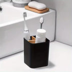 Bathroom Organizer Made of with Three Compartments for Toothbrushes And Toothpaste, Suitable for Electric Toothbrushes