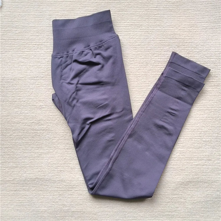 Seamless Sporty Leggings High Elastic Yoga Leggings Fitness Pants Butt Lifting Tights Tummy Control Squat Proof Workout Tights