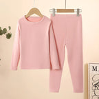 2-Piece Children's Thermal Underwear Suit Boys' Autumn Clothes And Trousers Padded Cotton Sweater Girls' Casual Joker Home Cloth