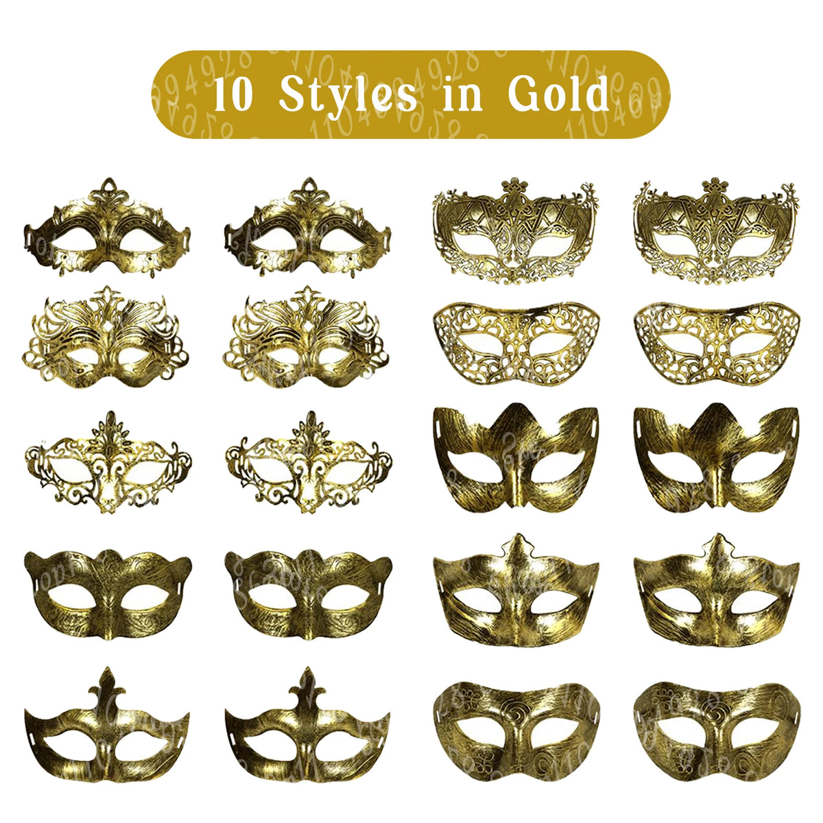 20-120Pcs Masquerade Masks Bulk Venetian Carnival Masks Vintage Antique Party Masks for Women Men Mardi Gras Prom Halloween