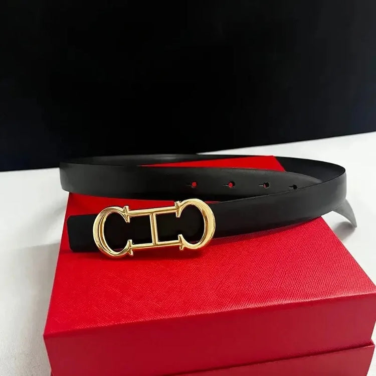 New Thin 2.5cm Women Belt Designer ladies Reversible Leather Belts for women Female Belt for Jeans women dress belts