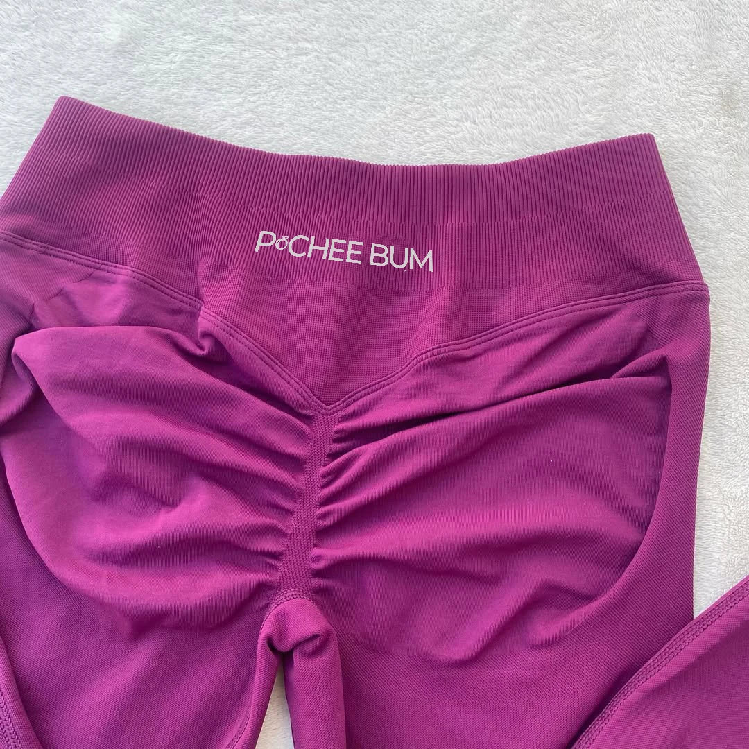 2026 Bum Shaping Leggings Women Seamless Sports Yoga Pants Low Ribbed Band Gym Clothes Fitness Workout Scrunch Butt Tight