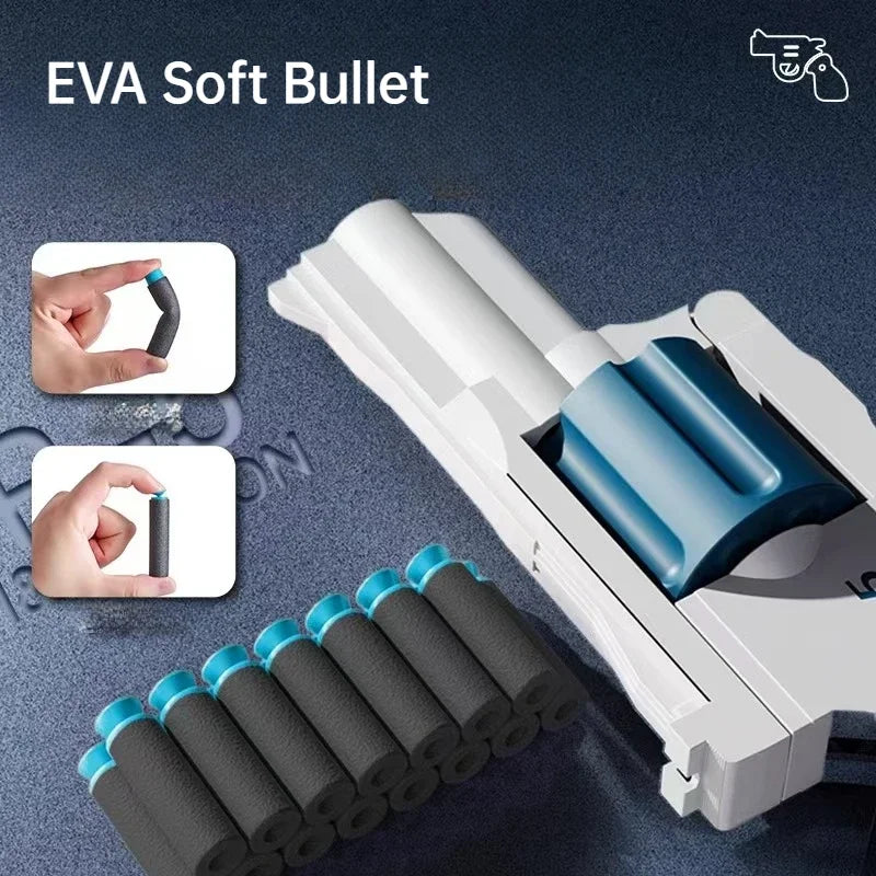 ZP5 Revolver Pistol Manual Soft Dart Bullet Launcher Toy Gun Weapon Outdoor  Airsoft  Shooter Pistola For Boys Birthday Gift