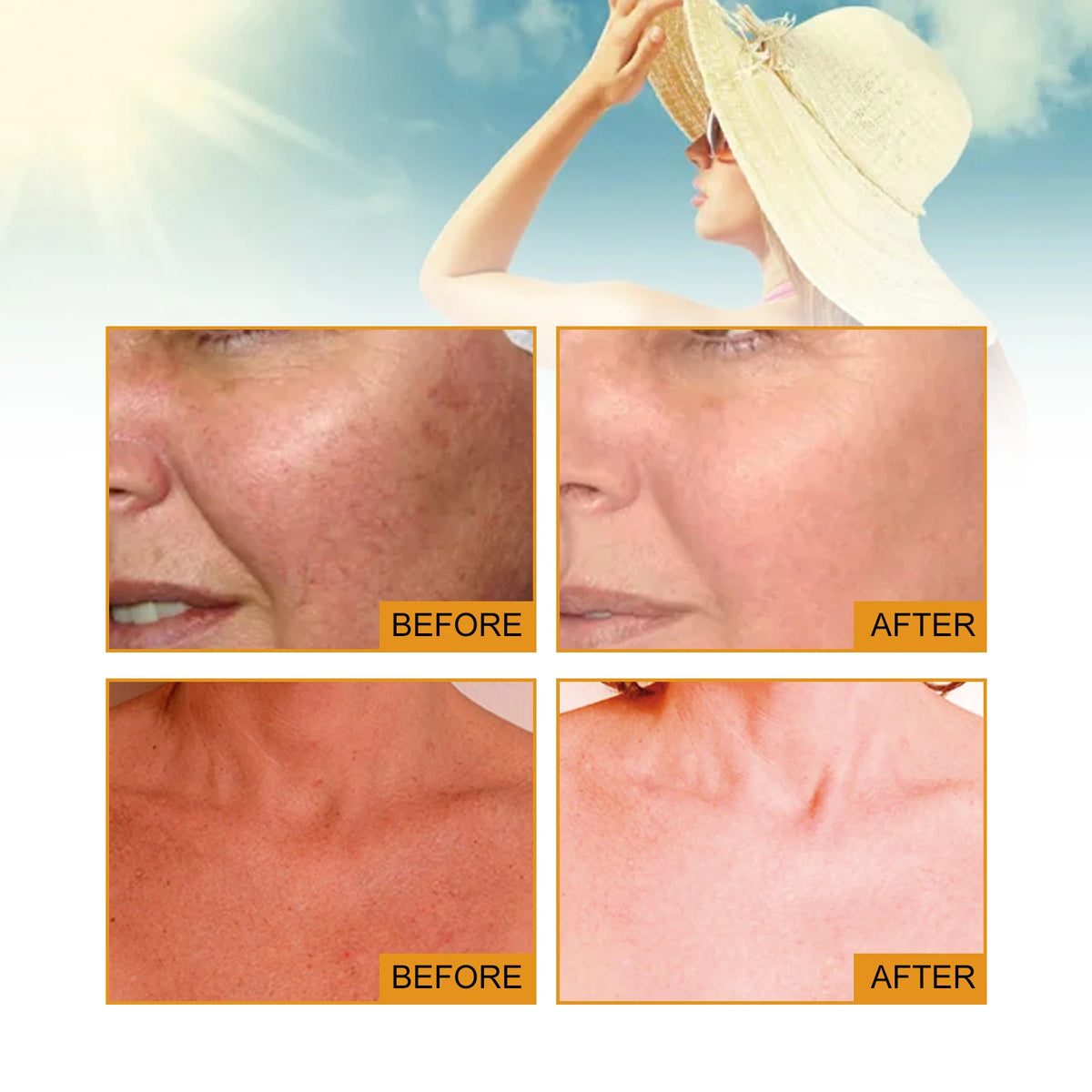 Hoygi Sunscreen whitening face sunscreen isolation makeup base moisturizing refreshing UV sunscreen Skin Whitening Cream
