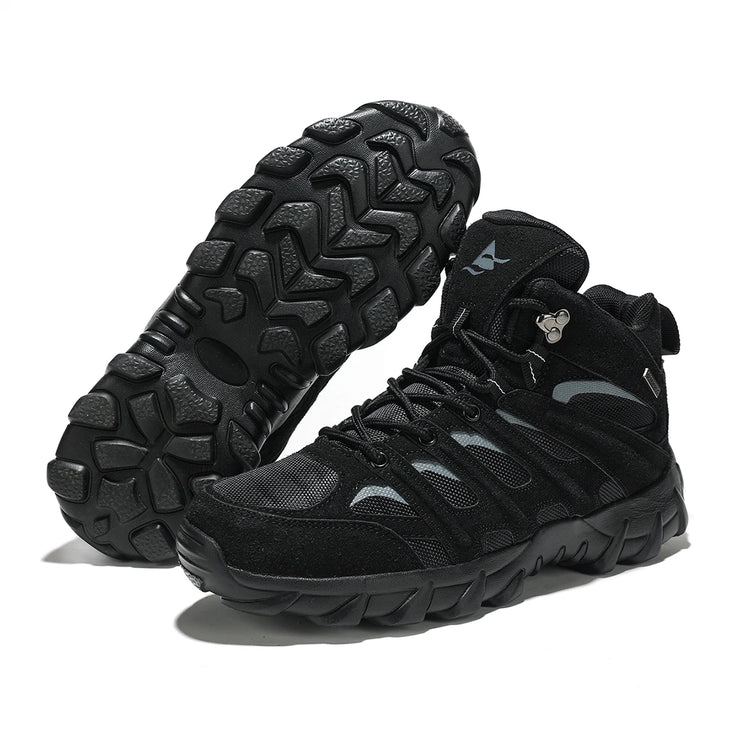 New Men High Quality Leather Boots Fishing Hunting Sneakers Desert Combat Men's Boots Outdoor Hiking Shoes Ankle Boots Work Safe