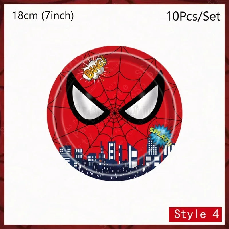 Spiderman Birthday Party Decorations Set Disposable Tableware Napkins Cup Plate Spidey and His Amazing Friends Birthday Supplies