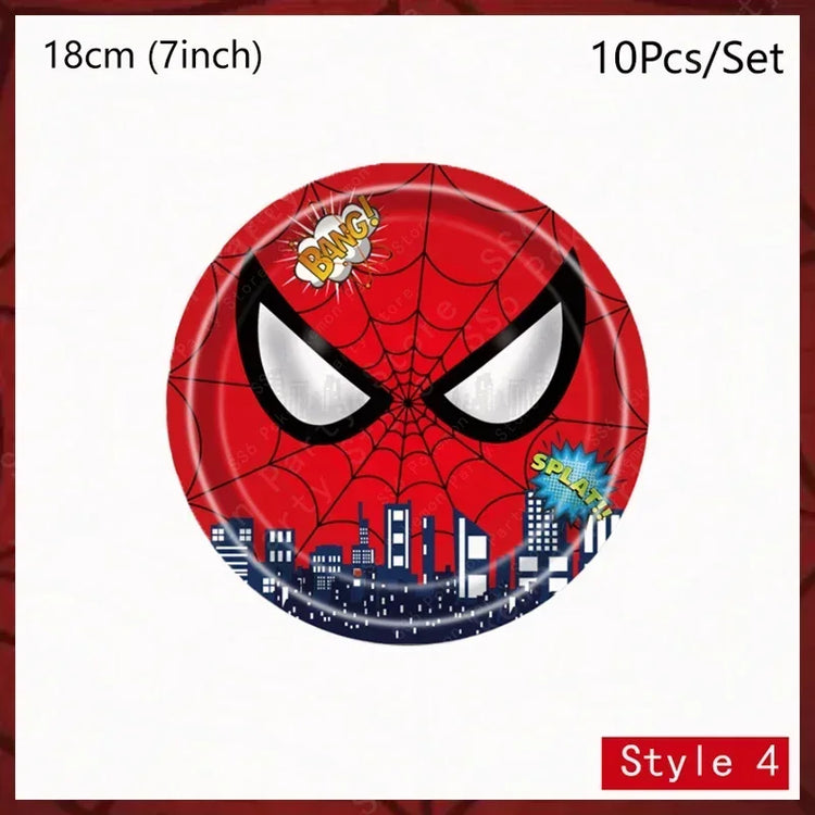 Spiderman Birthday Party Decorations Set Disposable Tableware Napkins Cup Plate Spidey and His Amazing Friends Birthday Supplies