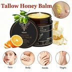 Tallow Honey Balm Moisturizing Cream for Face Body Grass Fed Beef Tallow Balm Natural Deep Moisturizer Soft Soothing Skin