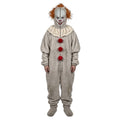 Clown Onesie Costume Cosplay Movie Role-playing Props Clown Cosplay Costume Pajama Sleepwear Halloween Bodysuit for Men Women