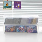 Clear Plastic Compartmentalized Organizer Box Holds 550+ Game Cards Storage Box With Adjustable Divider For Cards