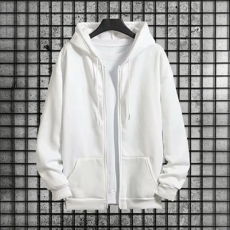 2026 New Arrival Men's Zipper Hoodie Sweatpants 2 Piece Set High Quality Hooded Long Sleeve Sweatshirt Autumn Winter Tracksuit