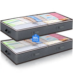 Foldable Under Bed Storage Containers with Clear Window Underbed Toy Organizers and Clothing Storage Bags Closet Storage Bins