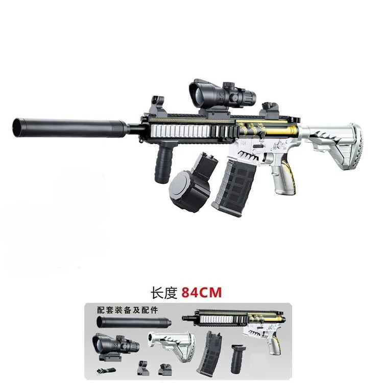 M416 Classic Manual Pull-Up Mode Gel Ball Toy Gun with Elastic Gel for Boys Outdoor Toy Holiday Gift Christmas