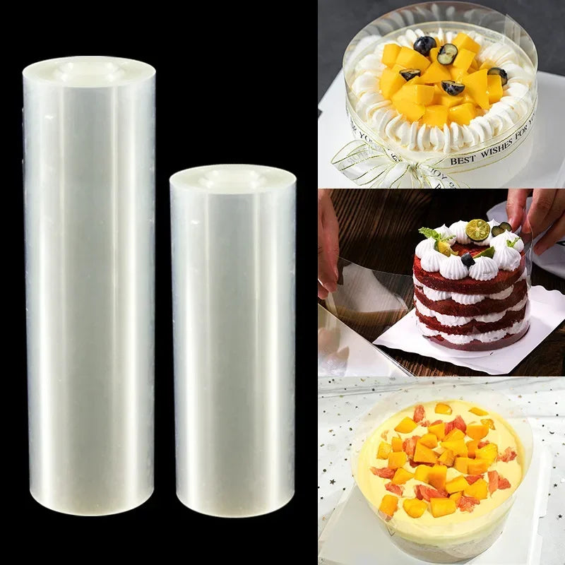 Cake Collars Transparent Mousse Cake Surround Film Acetate Cake Collar DIY Chocolate Cake Decoration Tool Dessert Sheet Strip