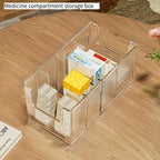 Acrylic Medicine Organizer Tray With Handle For Kitchen Bathroom Countertop Storage And Pill Organization Produce Box Bowl