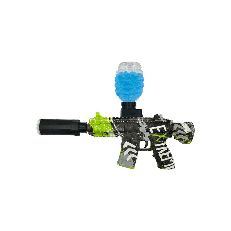 Graffiti Electric Gel Ball Blaster Toy, LED Glow & Cool Mist Effect Auto Gel Blaster, Rapid Shooting Game for Backyard Outdoor Team Activity, Rechargeable Gel Blaster with Hopper, Gift for Teen Hobbyist