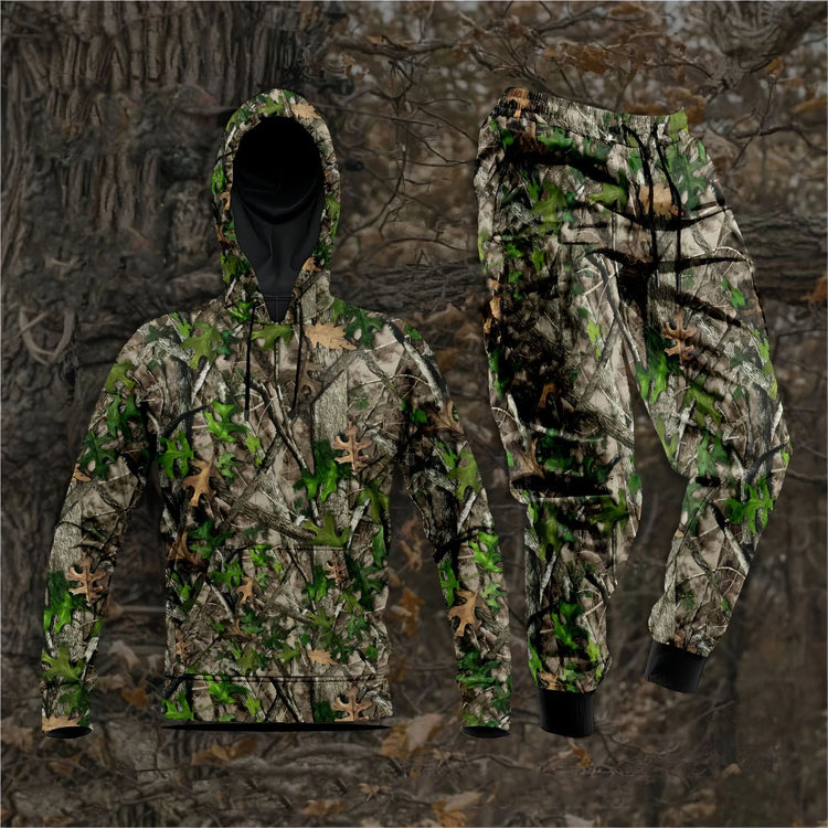 Forest Camouflage 3D Print Hoodies Pants Sets Men's Autumn Sweatshirts Sweatpants Two Piece Suits Outdoor Tracksuit Man Clothing