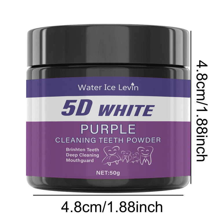 Purple Tooth Cleaning Powder - Sulfate-Free, Deep Cleaning and Polishing, Whitens Teeth in 5 Days, Portable for Daily Use and Travel