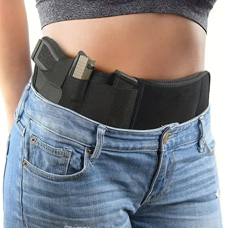 Men Tactical Waist Band Belt for Concealed Carry Outdoor Hunting/Fitness Gun Holster Hidden Phone Pouch Defense Utility Belt