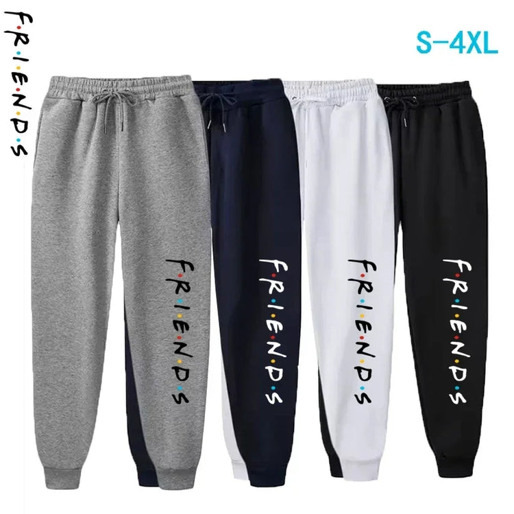 Womens New Casual Loose Long Pants Outdoor Fashion Friends Letter Printed Trousers Spring Autumn Winter Fleece Sports Sweatpants