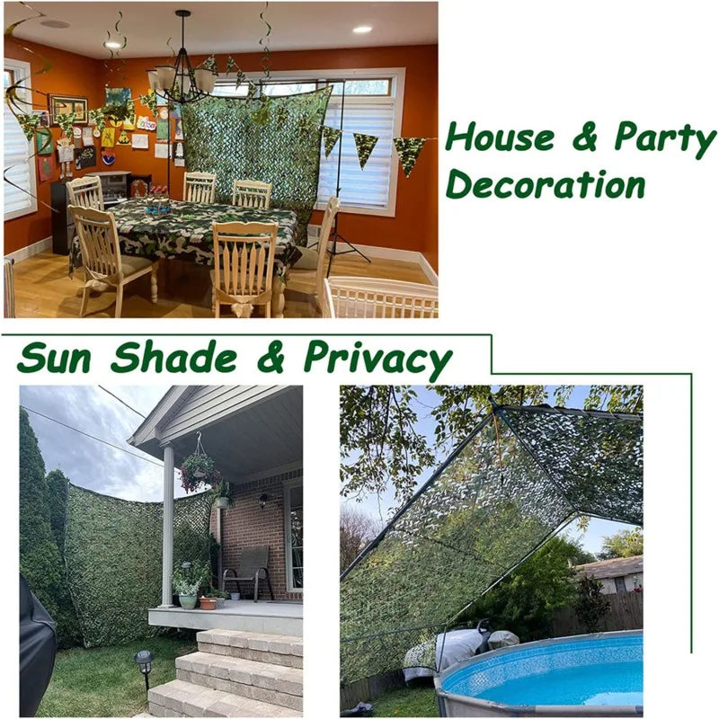 Camouflage Net Hunting Camouflage Net Car Tent Awning Shade Mesh Black Green Blue Forest Sun Protection Outdoor Shading
